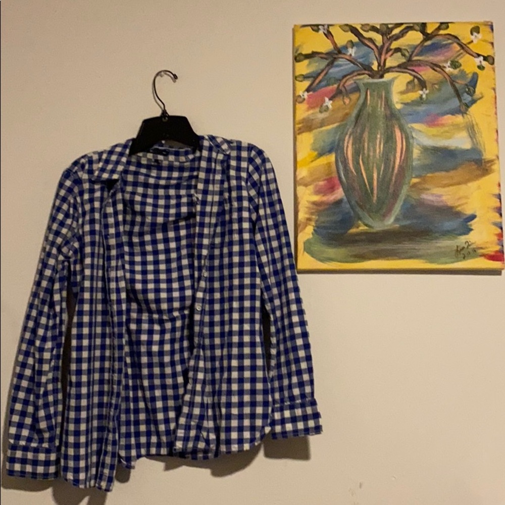 Checkered button down